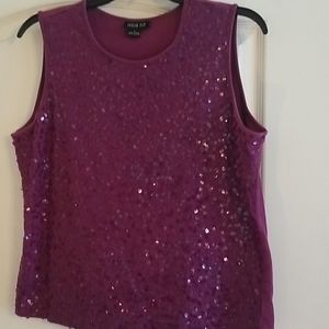 Purple Sequin Top (L)